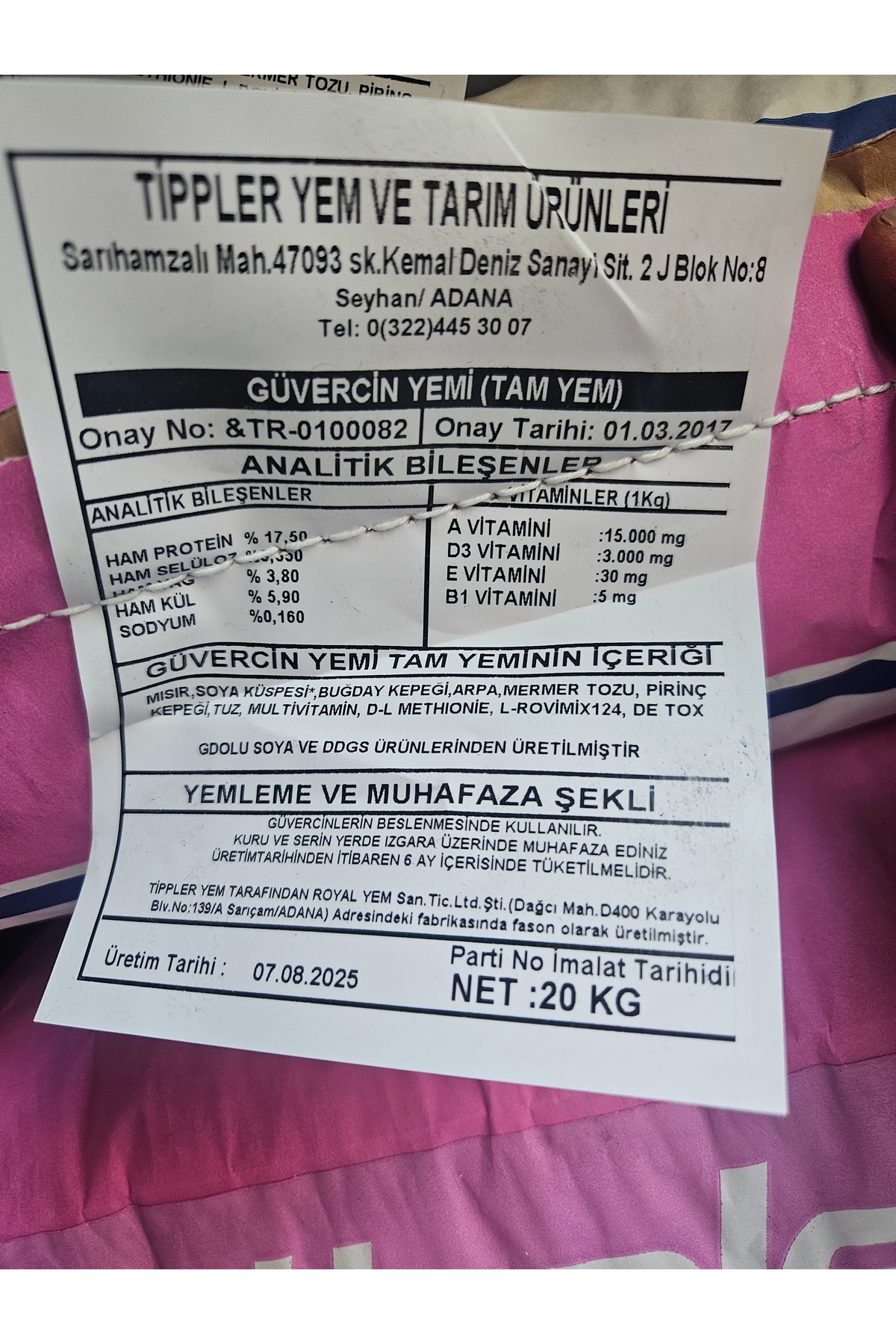 TİPPLER Güvercin yemi 20kg küçük görsel