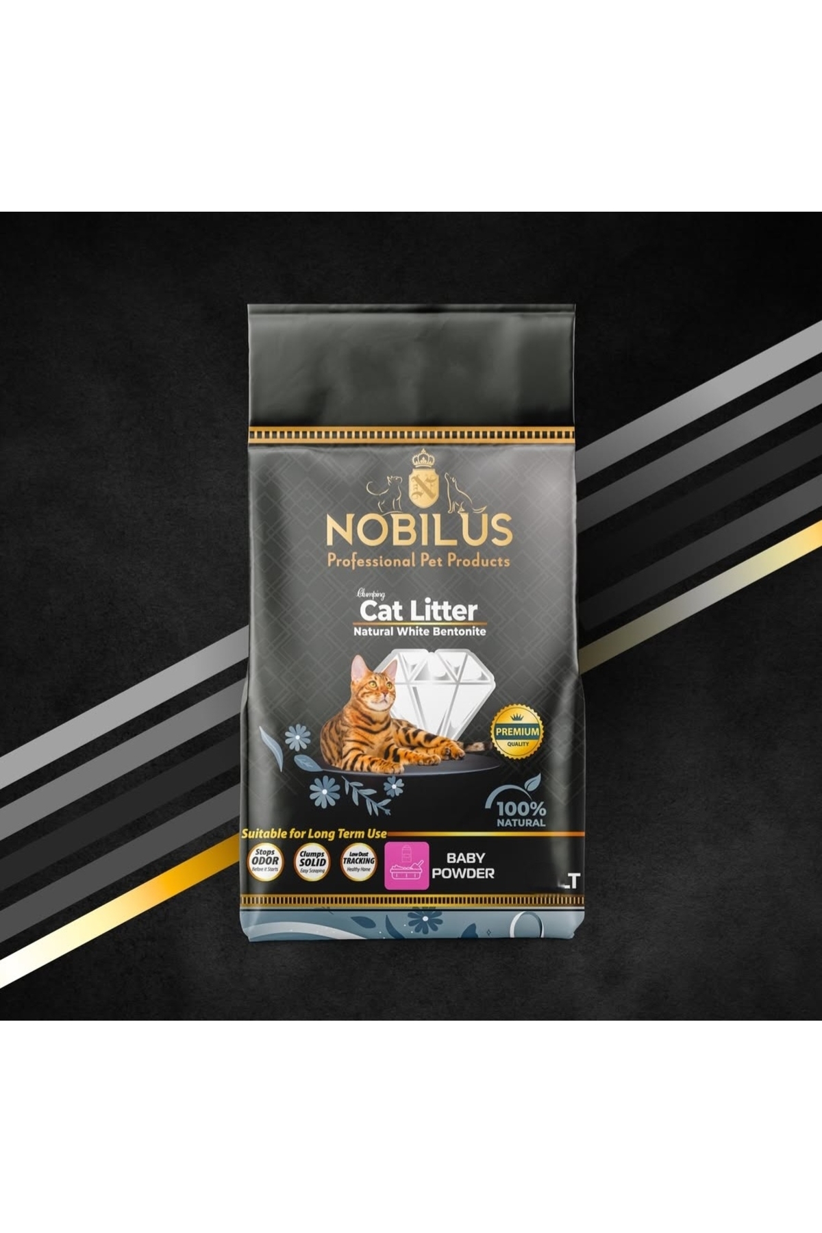 Nobilus kedi kumu koku hapseden tozsuz 10 litre anti baktarıal formula küçük görsel