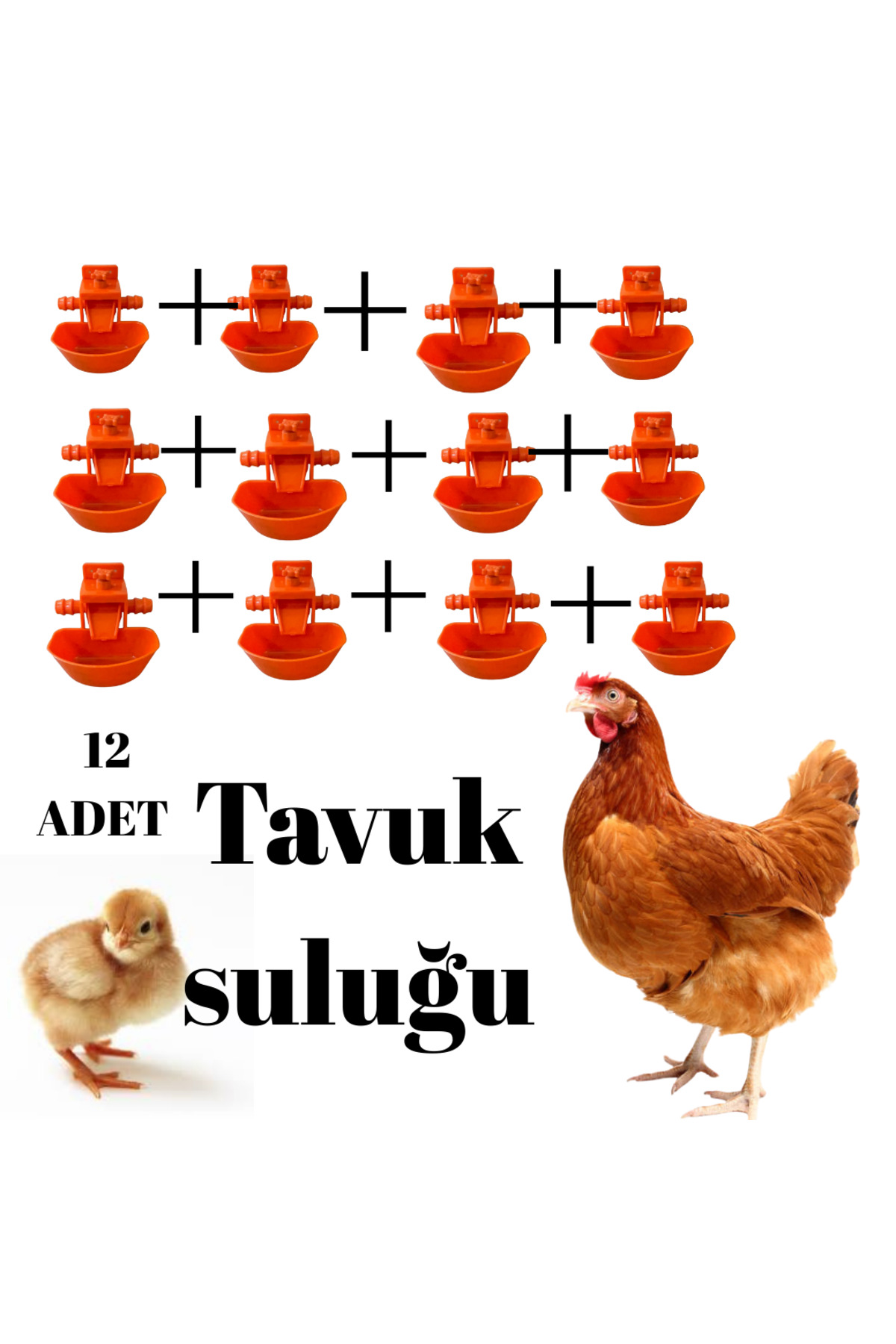 12 Adet güvercin tavuk civciv akıllı otomatik suluk küçük görsel