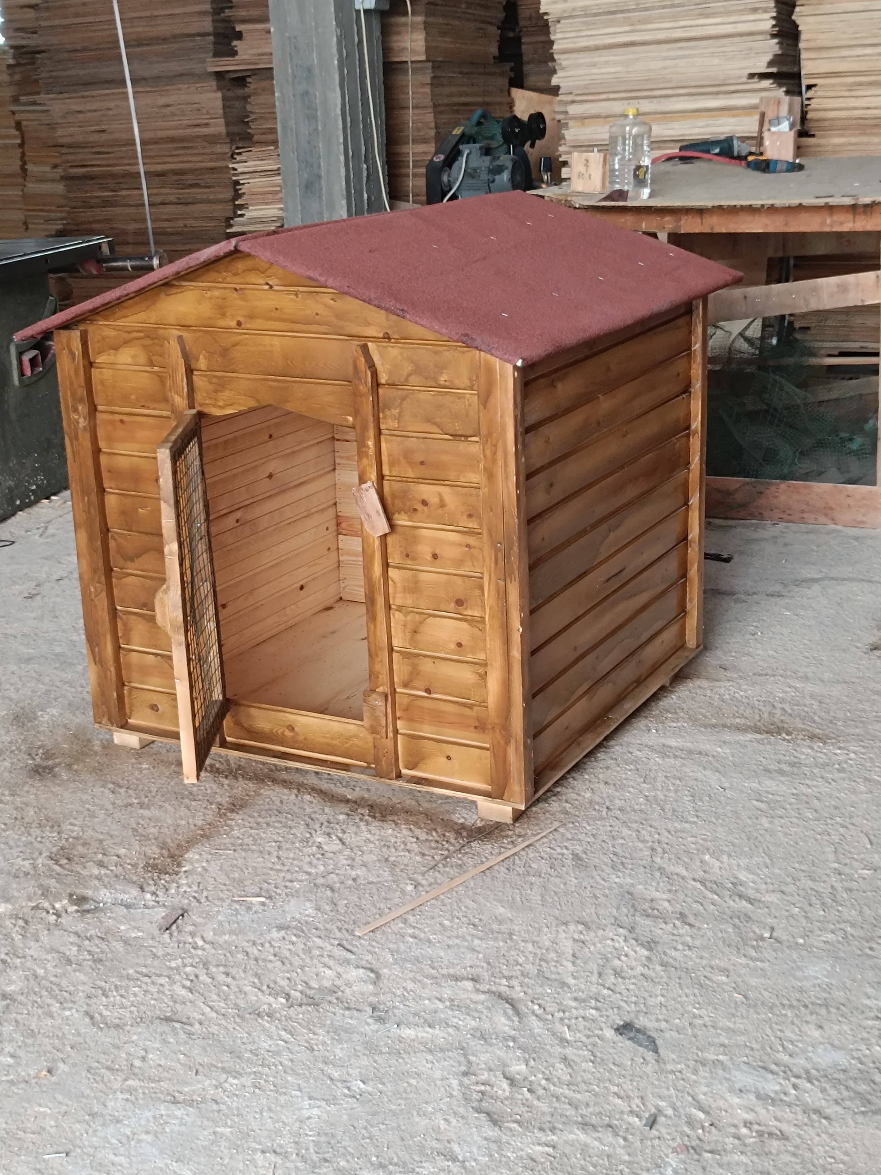 Özel yapım köpek kulübesi lambiri küçük görsel