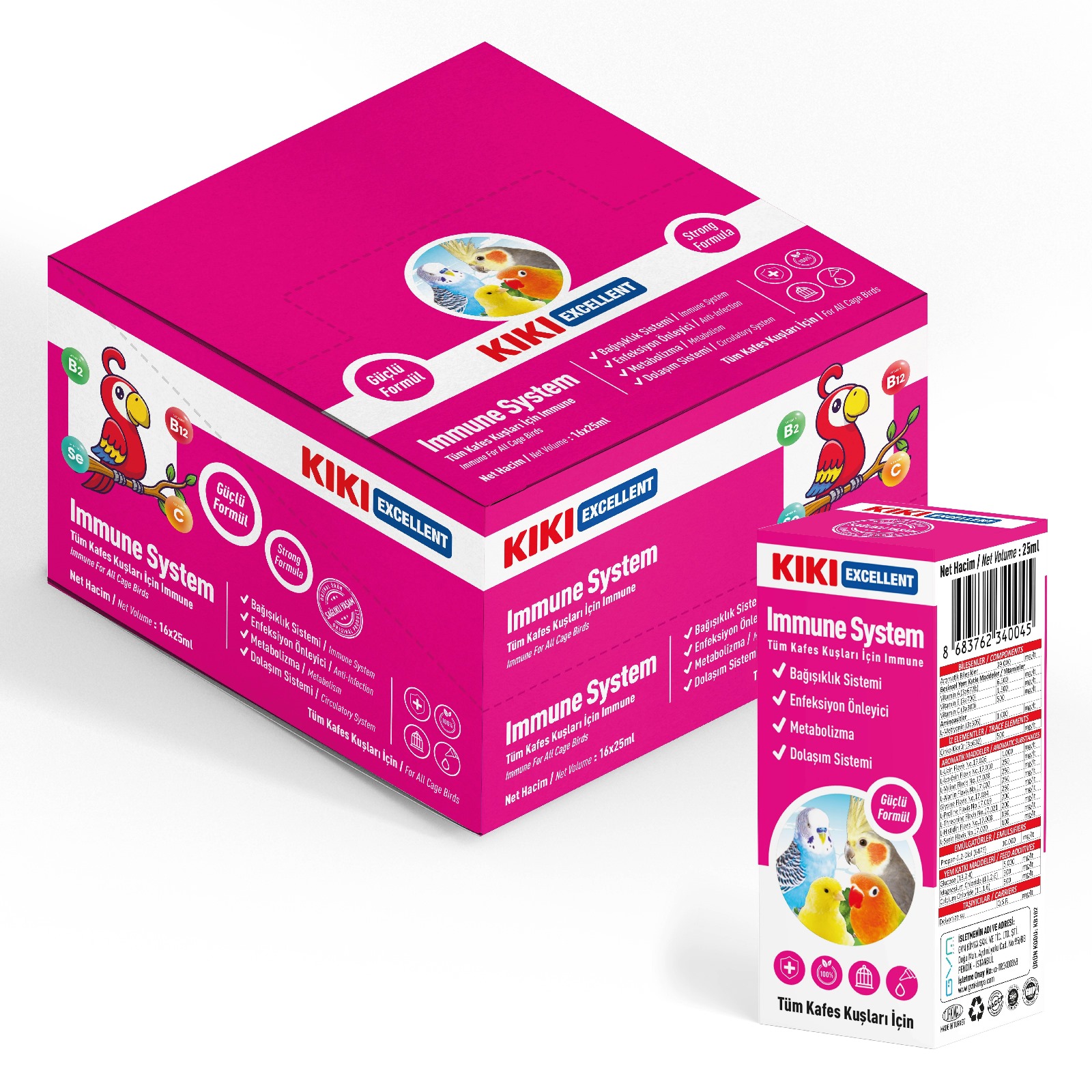 KIKI Excellent Kuş Immune System 25 ml. 1 ADET küçük görsel